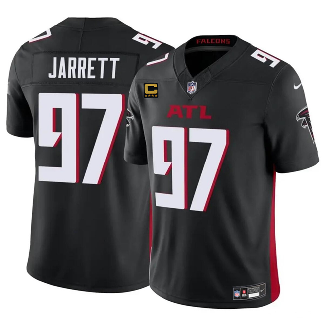 Men's Atlanta Falcons #97 Grady Jarrett Black 2024 F U S E With 4-Star C Patch Vapor Untouchable Limited Stitched Football Jersey