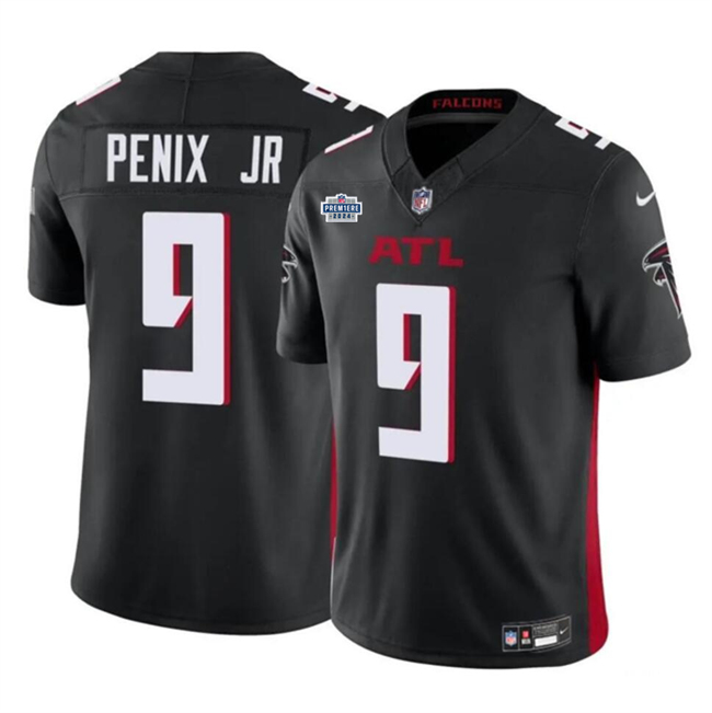 Men's Atlanta Falcons #9 Michael Penix Jr Black 2024 With Draft Patch F U S E Vapor Untouchable Limited Stitched Football Jersey